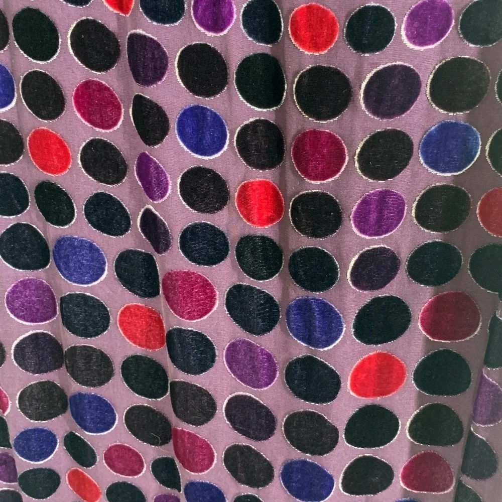 Velvet circles patterned scarf